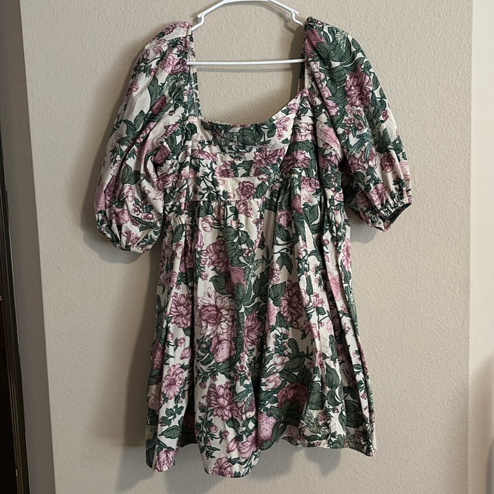 {Abercrombie and Fitch} Emerson Poplin Puff Sleeve Mini Dress, XXL Petite, NWT
